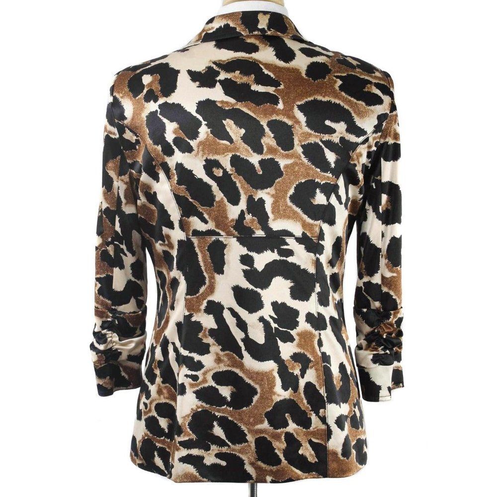 Peck & Peck Collection Leopard Print Satin 3 Butt… - image 3